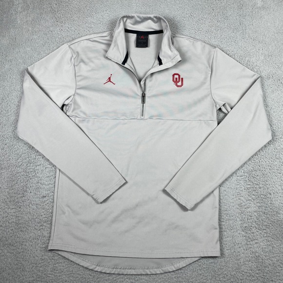 Jordan Other - Oklahoma Sooners Jordan Quarter Zip Pullover Mens Small Grey CN9871-012 OU
